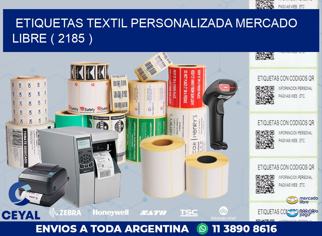 ETIQUETAS TEXTIL PERSONALIZADA MERCADO LIBRE ( 2185 )