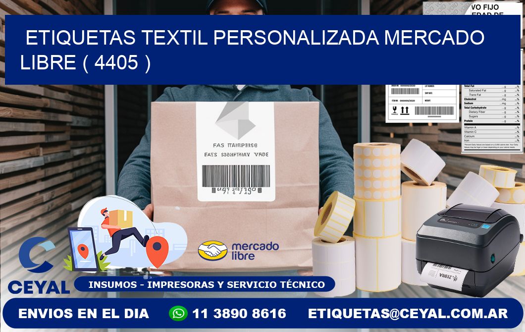 ETIQUETAS TEXTIL PERSONALIZADA MERCADO LIBRE ( 4405 )