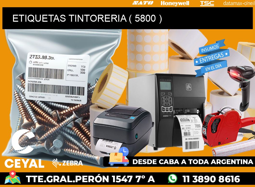 ETIQUETAS TINTORERIA ( 5800 )