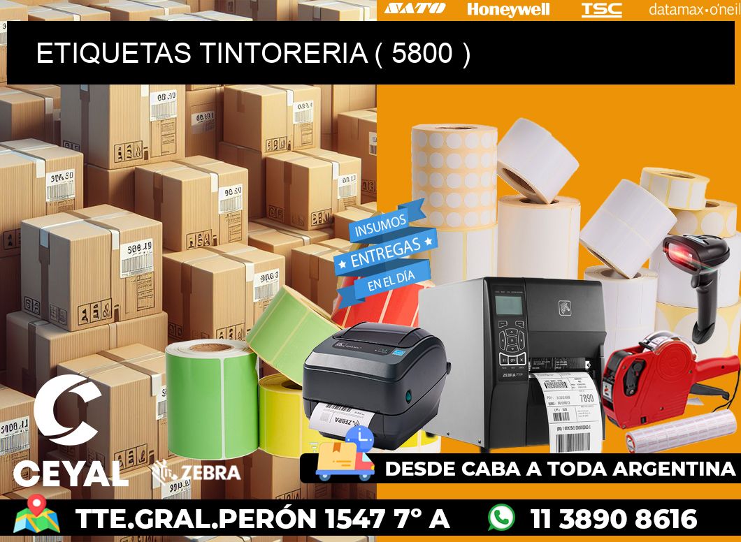 ETIQUETAS TINTORERIA ( 5800 )