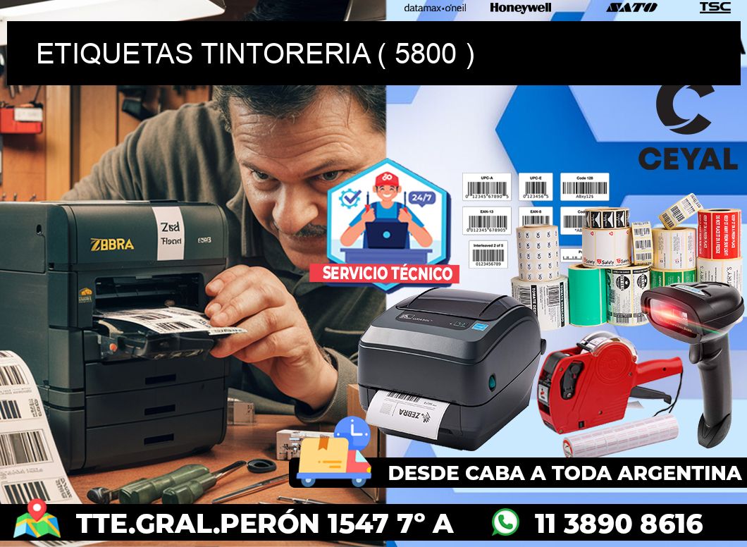 ETIQUETAS TINTORERIA ( 5800 )