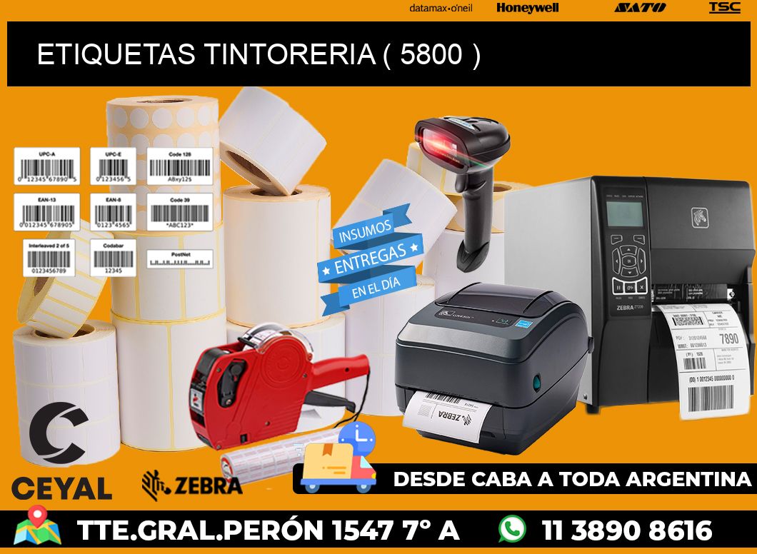 ETIQUETAS TINTORERIA ( 5800 )