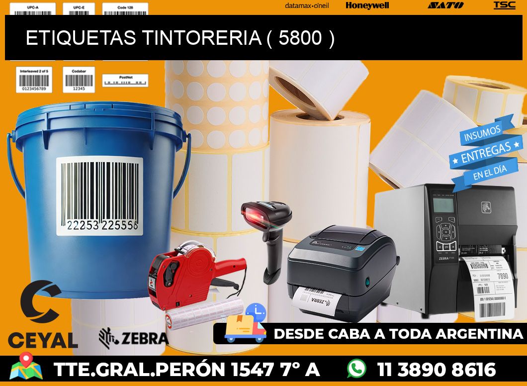 ETIQUETAS TINTORERIA ( 5800 )