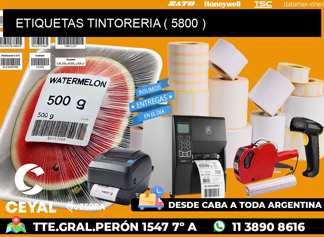 ETIQUETAS TINTORERIA ( 5800 )