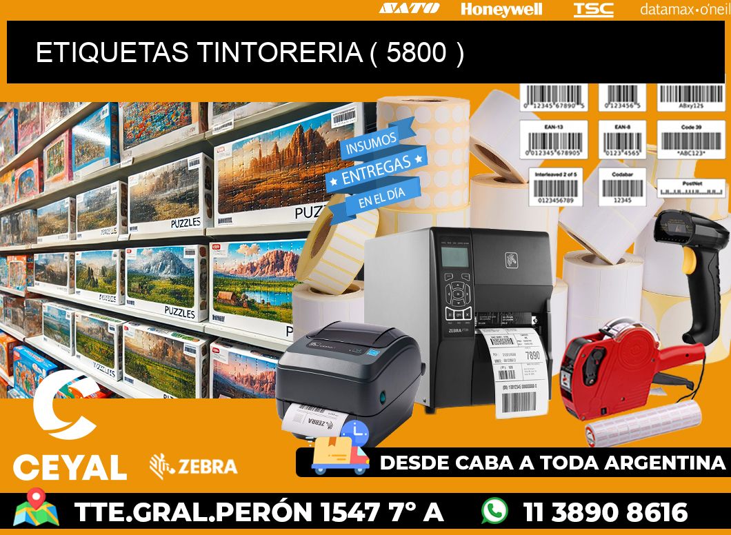 ETIQUETAS TINTORERIA ( 5800 )