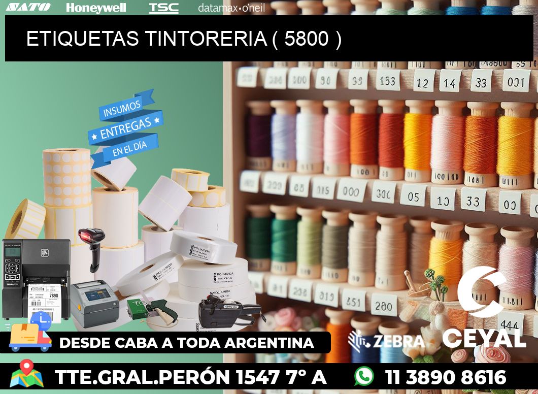 ETIQUETAS TINTORERIA ( 5800 )