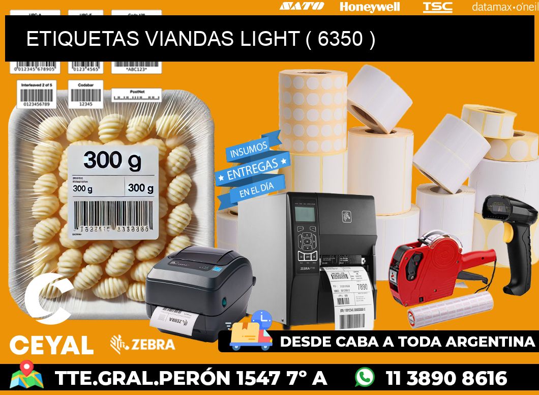 ETIQUETAS VIANDAS LIGHT ( 6350 )