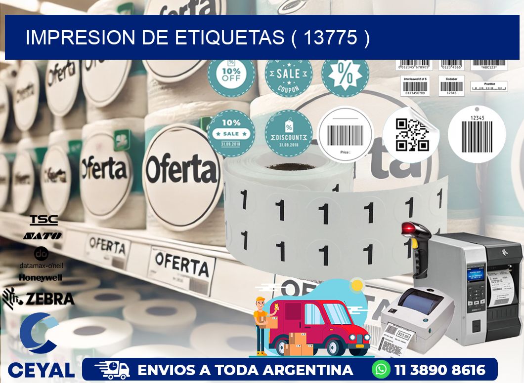 IMPRESION DE ETIQUETAS ( 13775 )