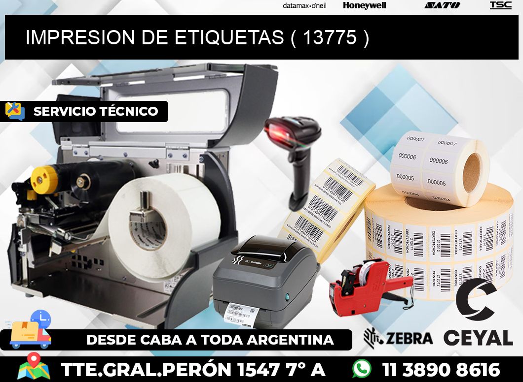 IMPRESION DE ETIQUETAS ( 13775 )