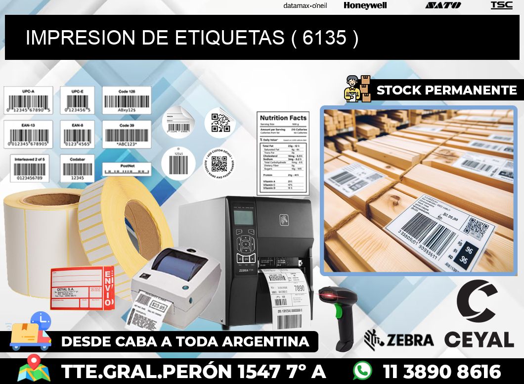 IMPRESION DE ETIQUETAS ( 6135 )