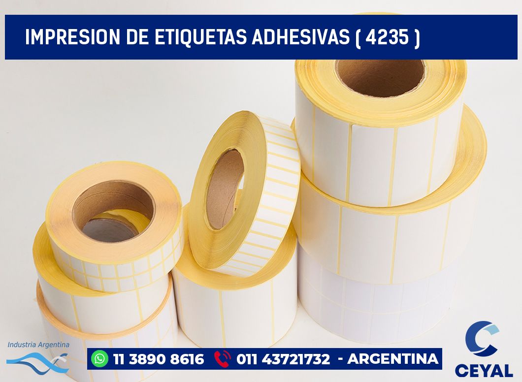 IMPRESION DE ETIQUETAS ADHESIVAS ( 4235 )