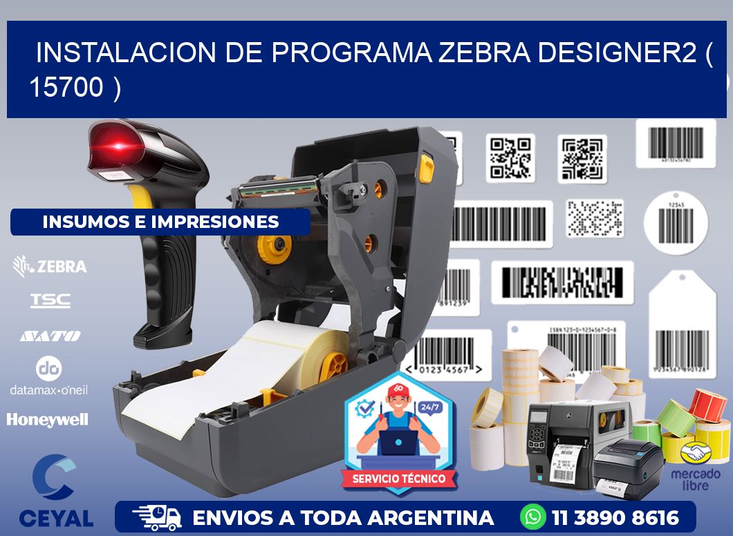 INSTALACION DE PROGRAMA ZEBRA DESIGNER2 ( 15700 )