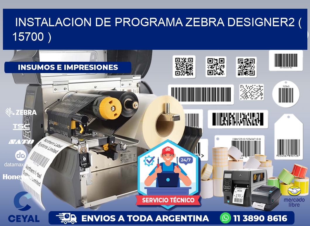 INSTALACION DE PROGRAMA ZEBRA DESIGNER2 ( 15700 )