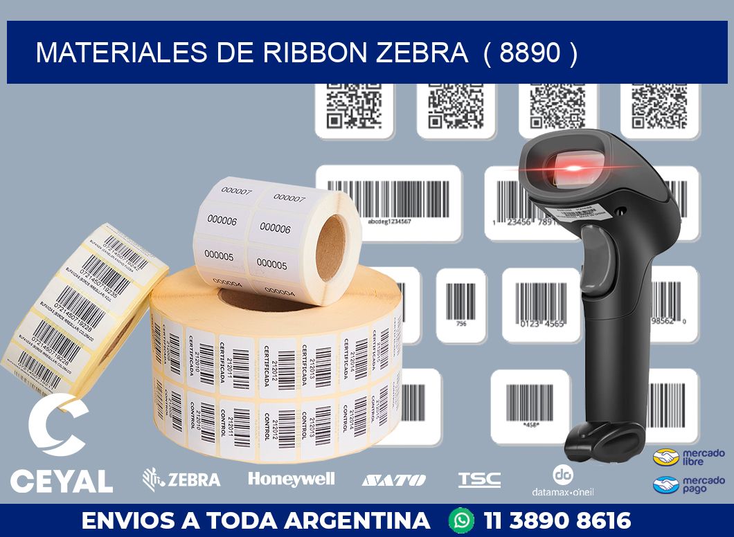 MATERIALES DE RIBBON ZEBRA  ( 8890 )