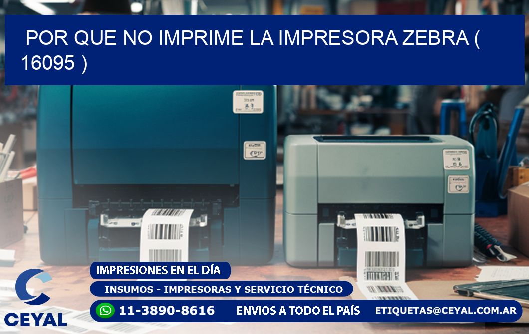 POR QUE NO IMPRIME LA IMPRESORA ZEBRA ( 16095 )