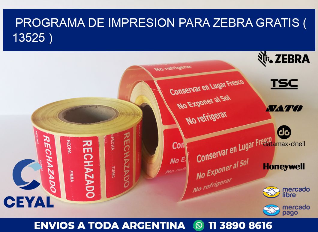 PROGRAMA DE IMPRESION PARA ZEBRA GRATIS ( 13525 )