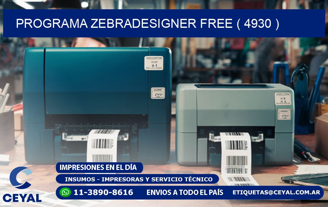 PROGRAMA ZEBRADESIGNER FREE ( 4930 )