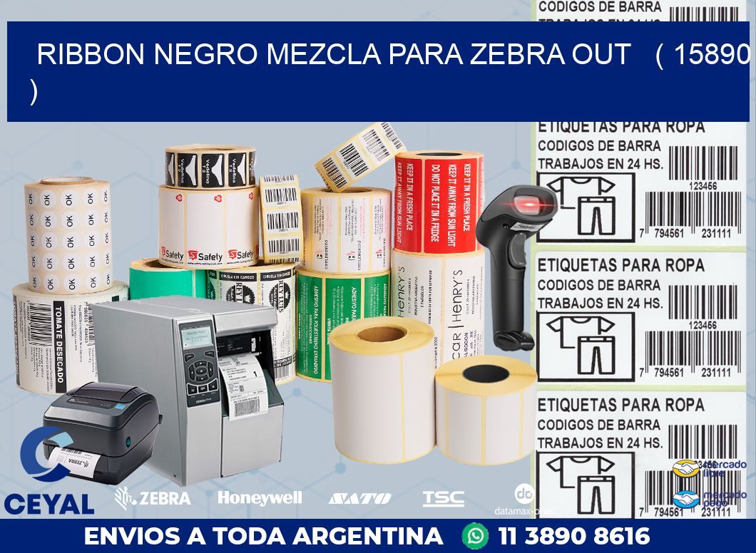 RIBBON NEGRO MEZCLA PARA ZEBRA OUT   ( 15890 )