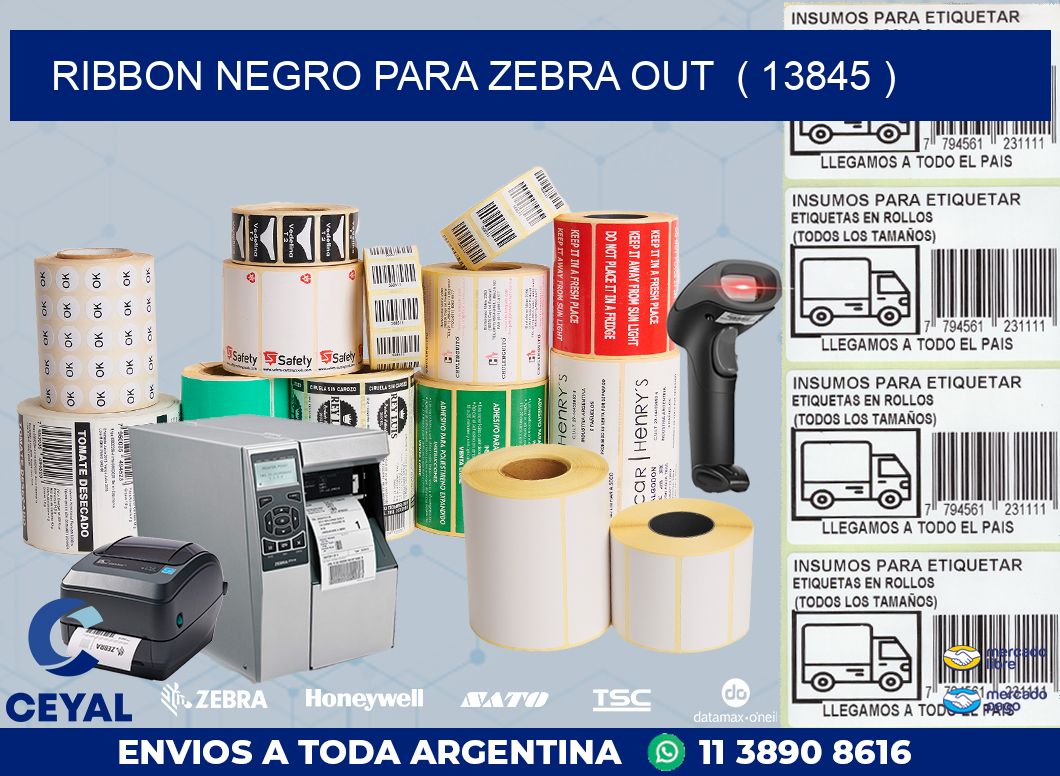 RIBBON NEGRO PARA ZEBRA OUT  ( 13845 )