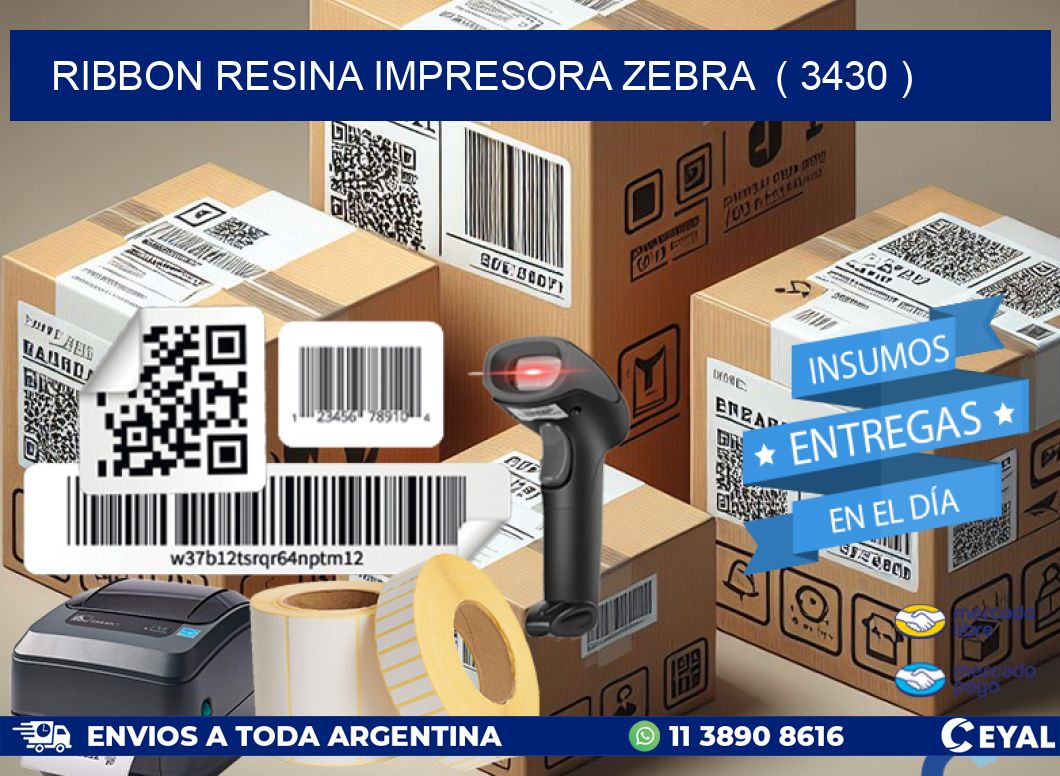 RIBBON RESINA IMPRESORA ZEBRA  ( 3430 )