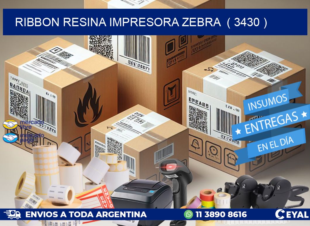 RIBBON RESINA IMPRESORA ZEBRA  ( 3430 )