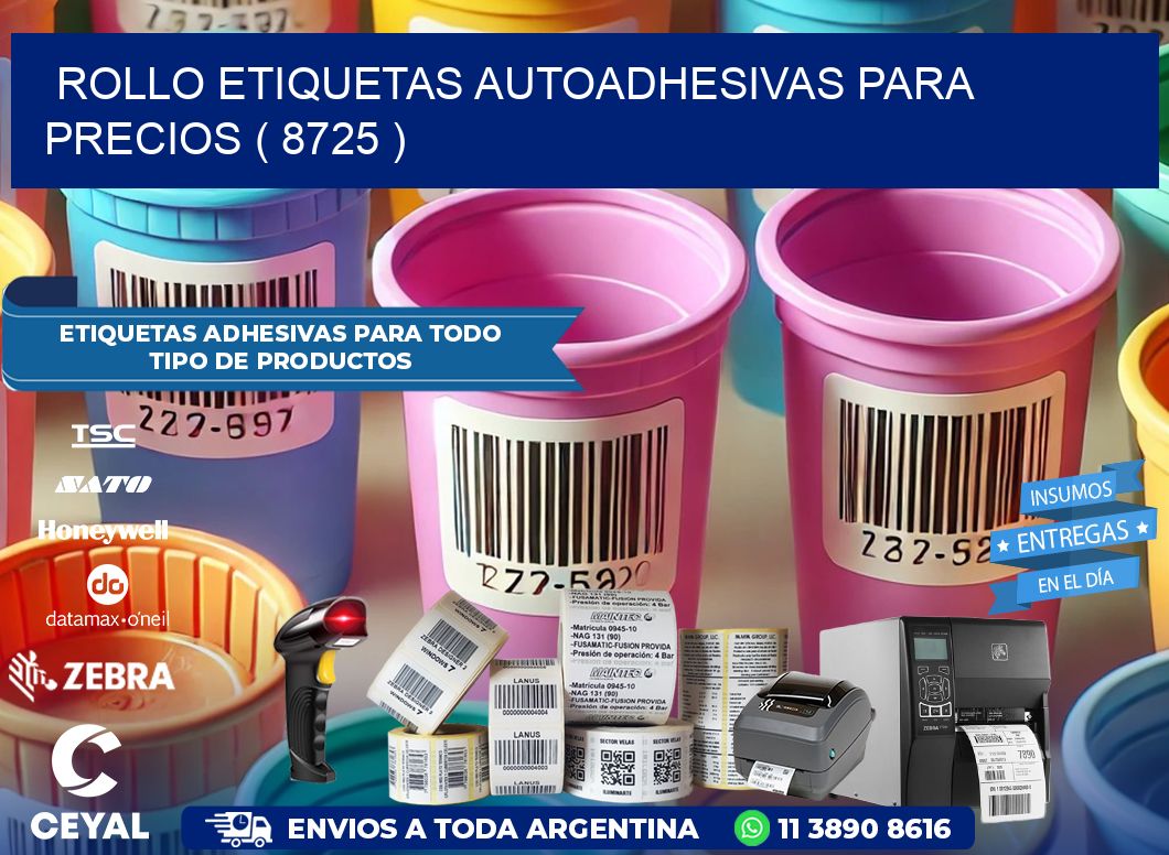 ROLLO ETIQUETAS AUTOADHESIVAS PARA PRECIOS ( 8725 )