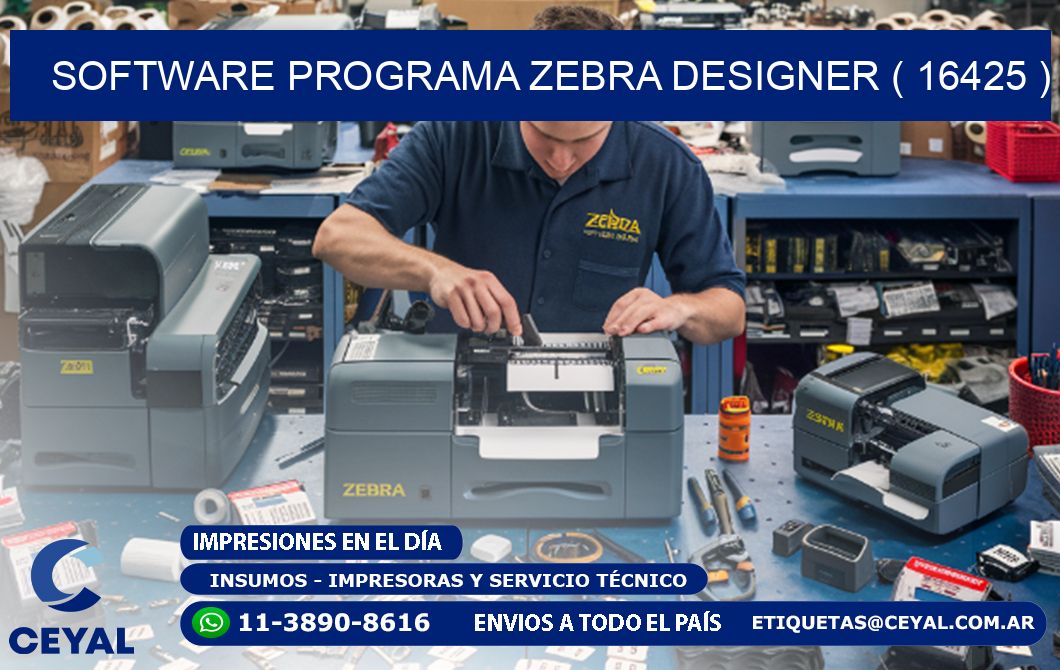 SOFTWARE PROGRAMA ZEBRA DESIGNER ( 16425 )