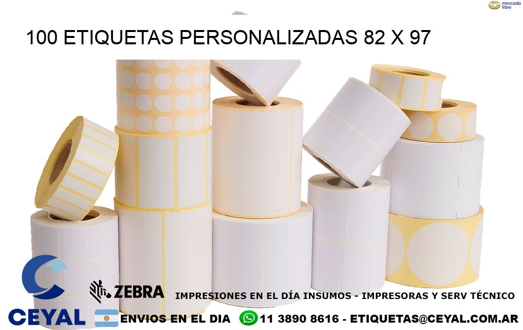 100 ETIQUETAS PERSONALIZADAS 82 x 97