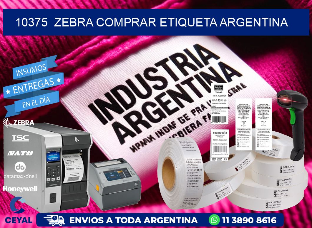 10375  ZEBRA COMPRAR ETIQUETA ARGENTINA