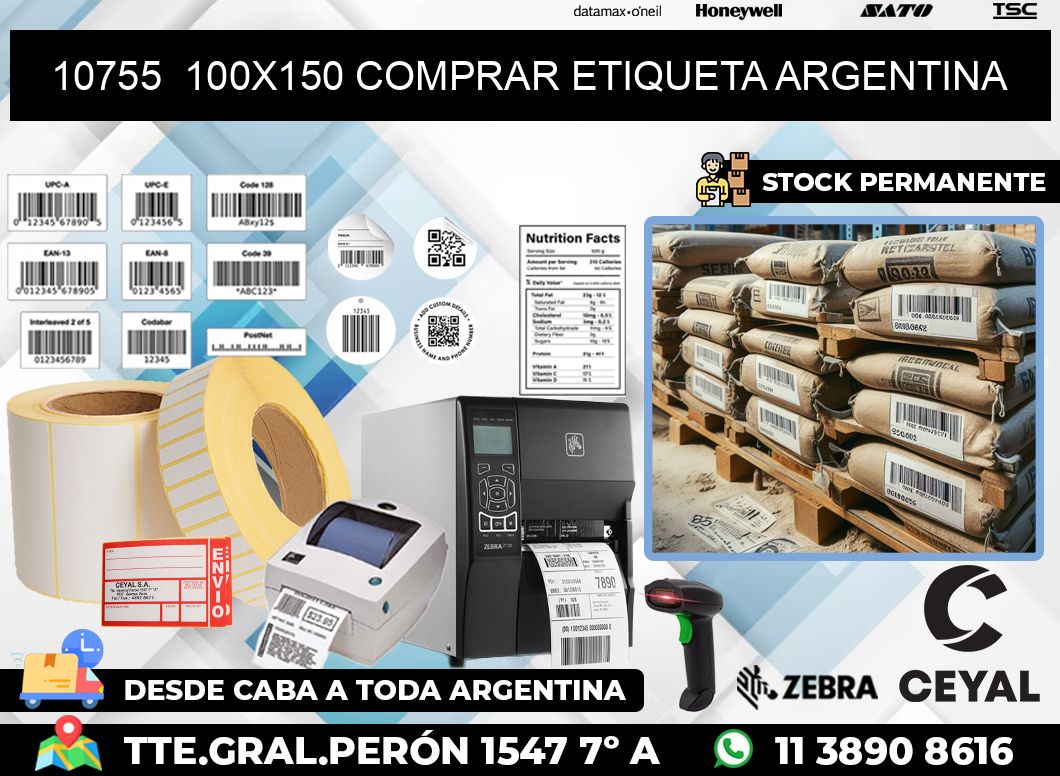 10755  100X150 COMPRAR ETIQUETA ARGENTINA