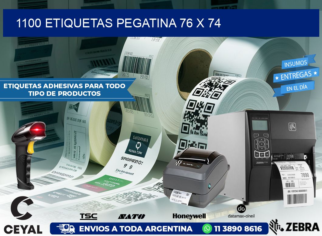 1100 ETIQUETAS PEGATINA 76 x 74