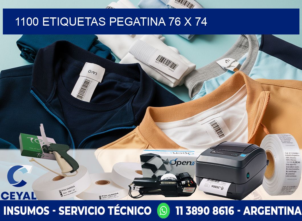 1100 ETIQUETAS PEGATINA 76 x 74