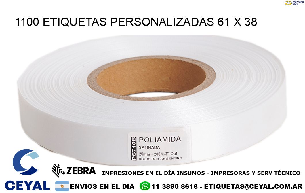 1100 ETIQUETAS PERSONALIZADAS 61 x 38