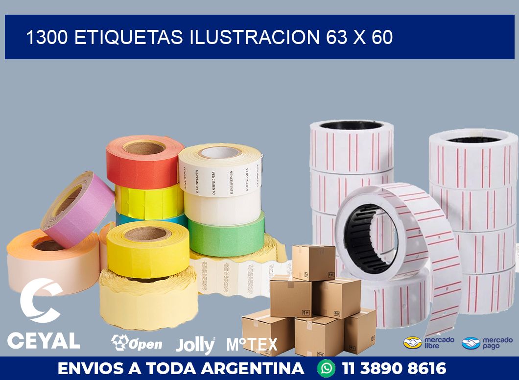 1300 ETIQUETAS ILUSTRACION 63 x 60