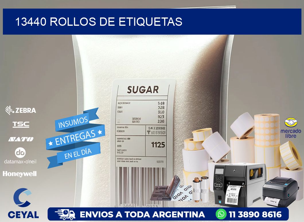 13440 ROLLOS DE ETIQUETAS
