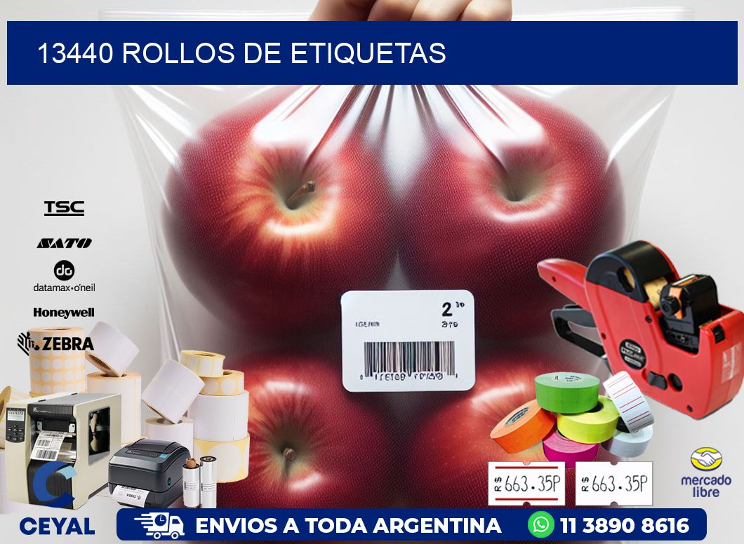 13440 ROLLOS DE ETIQUETAS