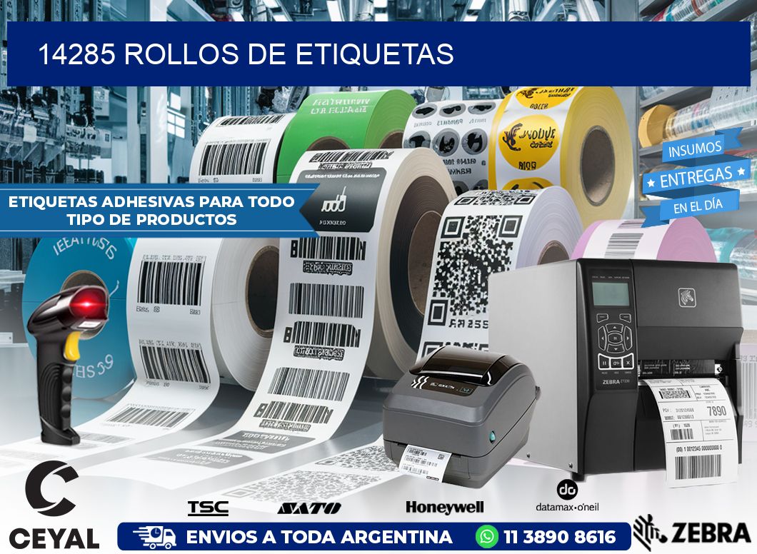 14285 ROLLOS DE ETIQUETAS