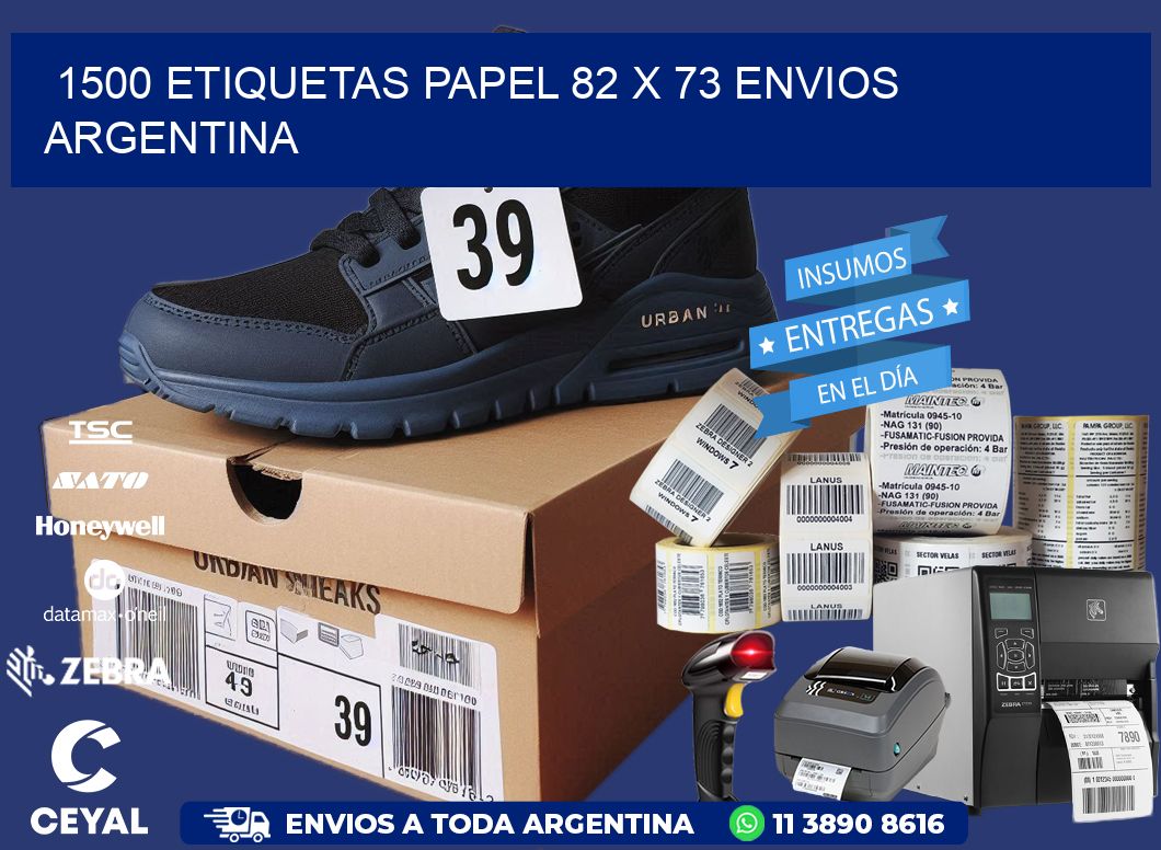 1500 ETIQUETAS PAPEL 82 x 73 ENVIOS ARGENTINA