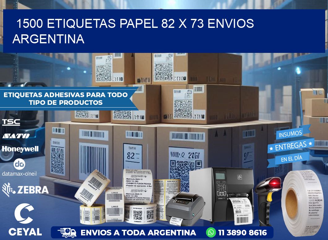 1500 ETIQUETAS PAPEL 82 x 73 ENVIOS ARGENTINA