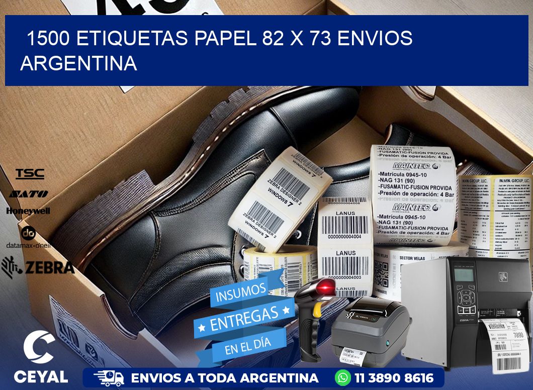 1500 ETIQUETAS PAPEL 82 x 73 ENVIOS ARGENTINA