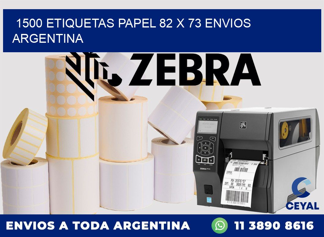 1500 ETIQUETAS PAPEL 82 x 73 ENVIOS ARGENTINA
