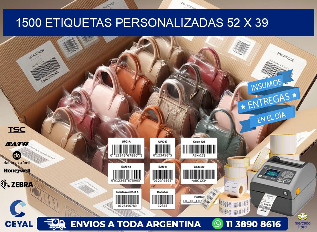 1500 ETIQUETAS PERSONALIZADAS 52 x 39