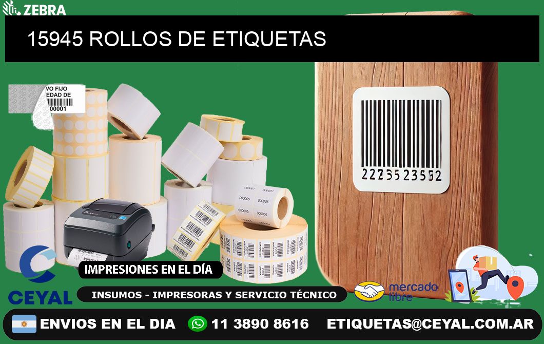 15945 ROLLOS DE ETIQUETAS