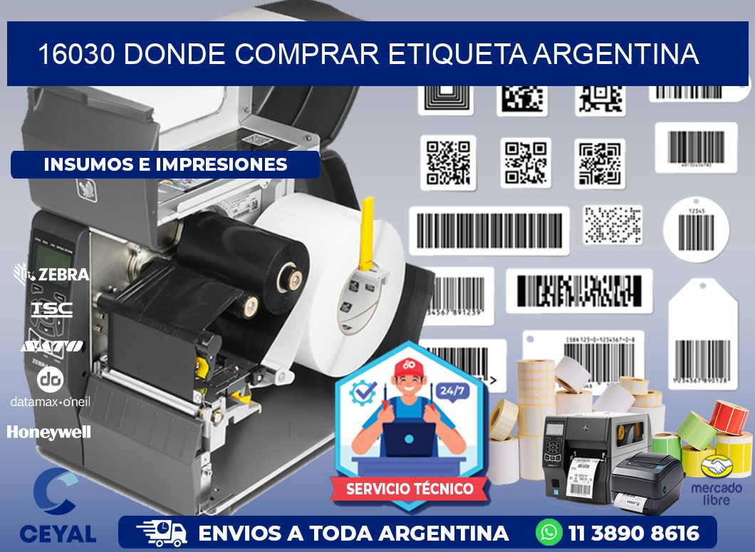 16030 DONDE COMPRAR ETIQUETA ARGENTINA