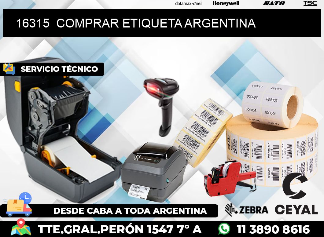 16315  COMPRAR ETIQUETA ARGENTINA