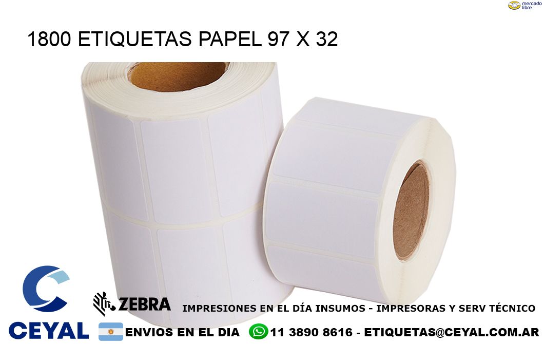 1800 ETIQUETAS PAPEL 97 x 32