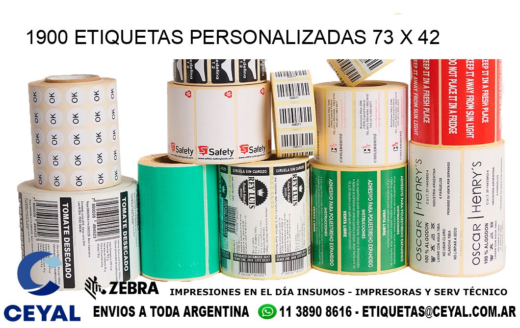 1900 ETIQUETAS PERSONALIZADAS 73 x 42