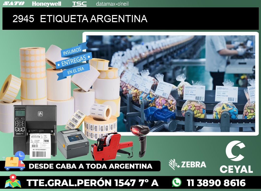 2945  ETIQUETA ARGENTINA