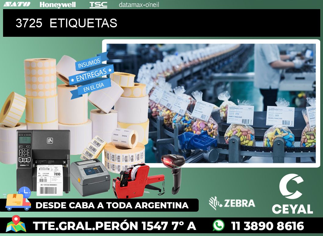 3725  ETIQUETAS