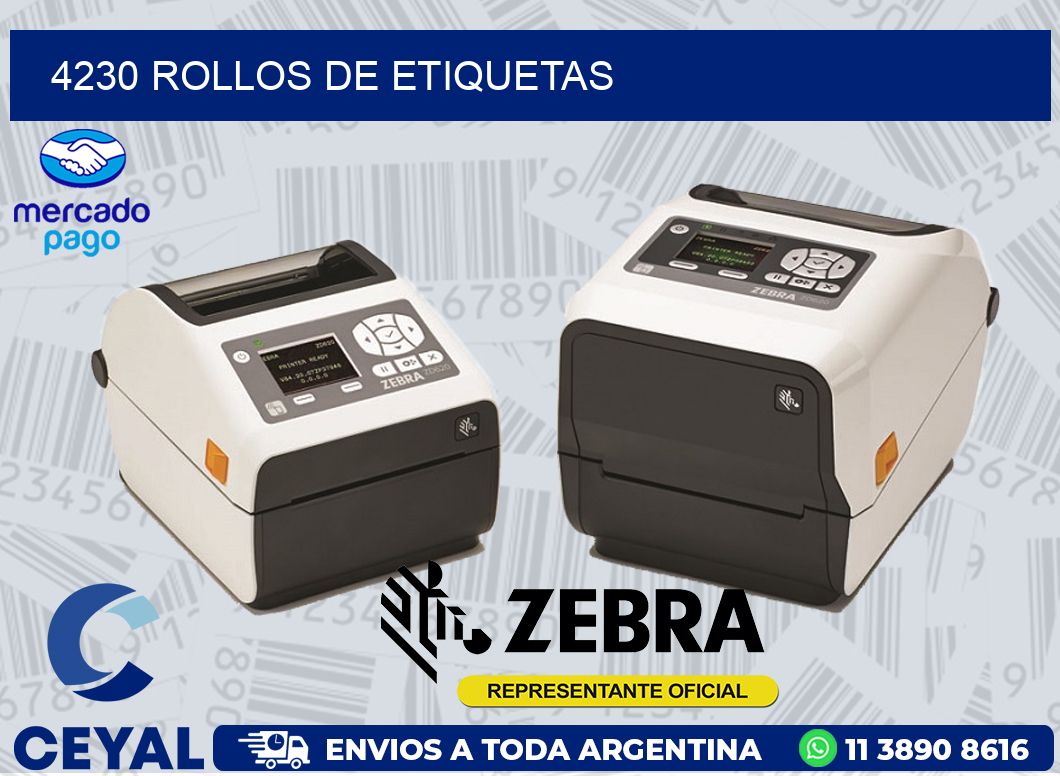 4230 ROLLOS DE ETIQUETAS
